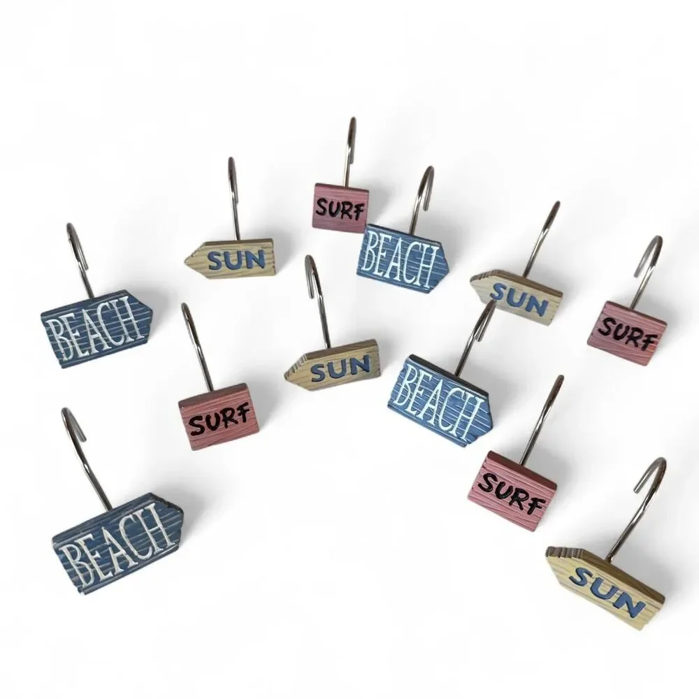 Kathy Middlebrook Beach, Surf, Sun Shower Curtain Hooks